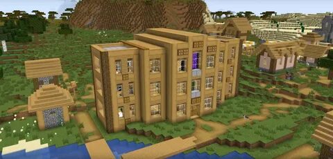 Minecraft Villager Hotel Survival Base Ideas and Design