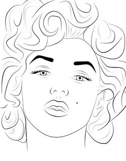 Marilyn Monroe Coloring Pages Cartoon K5 Worksheets