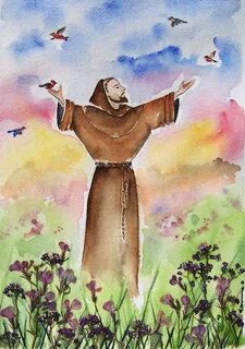 St Francis of Assisi Painting by Regina Ammerman Fine Art Am
