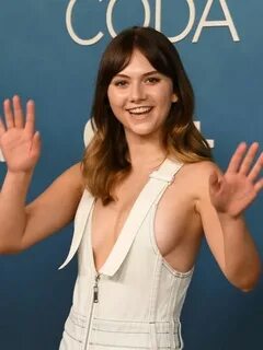 Emilia Jones sexy cleavage for CODA Photocall in West Hollyw