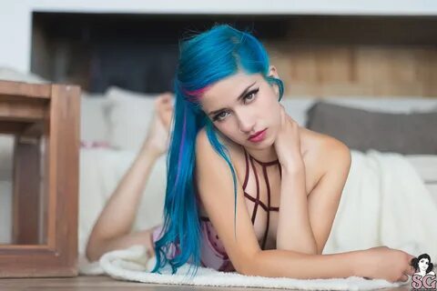Wallpaper : Fay Suicide, Suicide Girls, blue hair 2432x1622 
