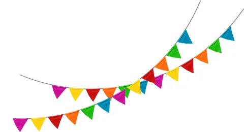 Flag Banner Pennon Bunting - Colored Flag Banner Png - (2076
