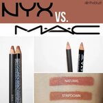 Dupe: MAC Stripdown Lipliner vs. NYX Natural Lipliner - All 