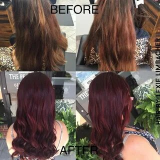 Beautiful red violet color using Redken 05Rv in shades EQ gl