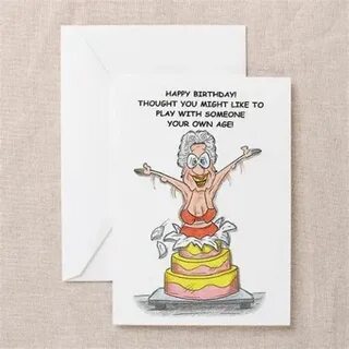 Happy Borthday Old Lady Quote / Greeting Card (PLK5455) Humo