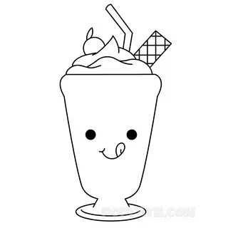 Milkshake Drawing Clipart Draw Coloring Milkshakes Pop Milk 