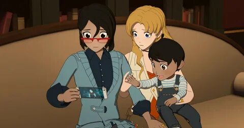 Saffron and Terra watching Ruby's broadcast RWBY Know Your Meme 