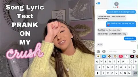 Song lyric prank on crush songs