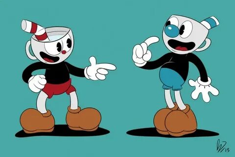 Free download Cuphead and Mugman Colored by JDaggs92 1024x68