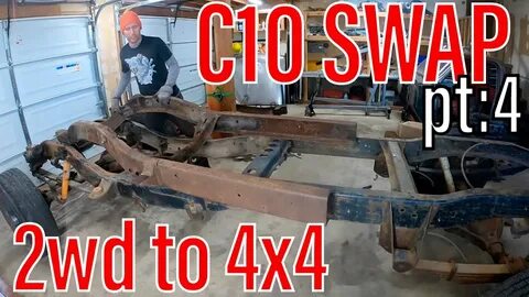 C10 Swap 2wd to 4x4 part 4 Cutting down Longbed frame - YouT