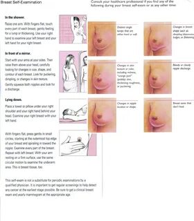 Examine your right breast with your left hand. 