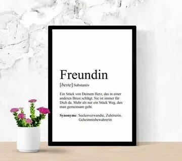 Poster A4 FREUNDIN Definitionpersonalisierbar Etsy Picture g