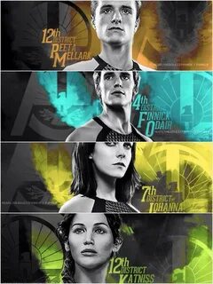 Johanna , Peeta , Katniss and Finnick in CATCHING FIRE via F