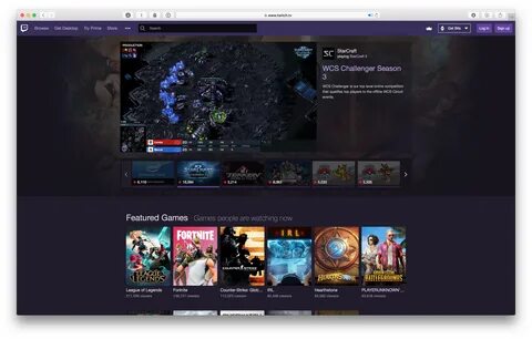 Sale twitch main page in stock
