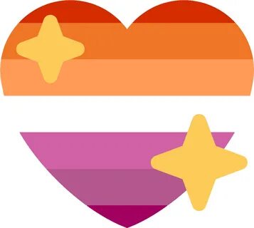 Pride Heart Emoji Discord - Lesbian Flag Heart Discord Clipa