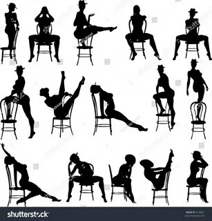 Sexy Chair Silouettes Vector: стоковая векторная графика (бе