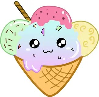 Ice Cream Cones Food Drawing Kavaii - Drawing - (1130x1155) 