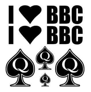 6PC TEMPORARY TATTOO Queen of Spades I Love BBC QOS Cuckold 