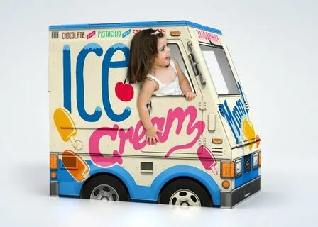 Cardboard Ice Cream Truck Playhouse - Dstudiocollection