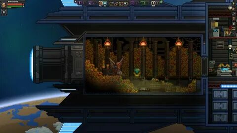 Starbound--treasure room in a ship
