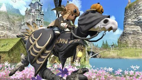 Cute ghost chocobo armor in Halloween costume / All Saints '