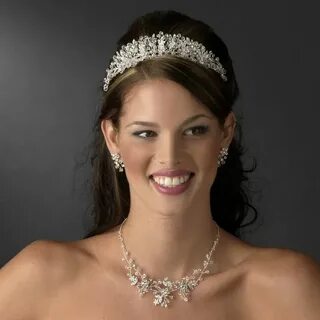 Crystal and Rhinestone Floral Bridal Tiara Crystal wedding t