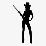 Cowgirl Silhouette - Cowgirl Silhouette Png Transparent PNG 