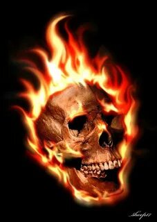 fire+skull+by+Sheep17.deviantart.com+on+@deviantART Skulls d