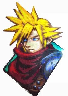 Cloud, Kingdom Hearts 6 Final Fantasy VII Perler Pixel Art b