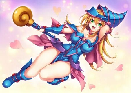 Wallpaper : Yu Gi Oh, Dark Magician Girl, blonde, green eyes