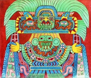 Pic 9: The rain god Tlaloc, painting by Miguel Covarrubias f