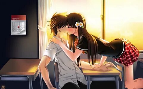 anime, Kiss, Girl, Love, Valentines, Day, Boy, Couple Wallpa