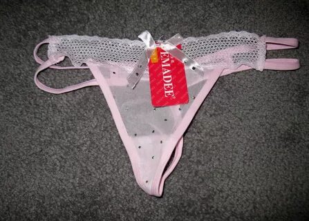 Pink Sparkle Thong Panties Underwear Size Small NEW & SEXY #