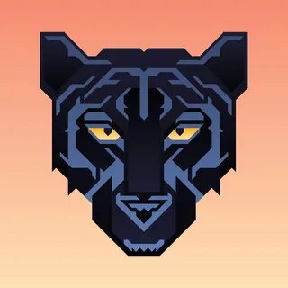 Black Panther Head Mascot Logo SVG File