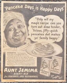 Pancake Days is Happy Days - Aunt Jemima - Fading Ad Blog