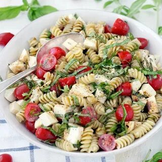 Caprese Pasta Salad with Creamy Balsamic Dressing - Bowl of 