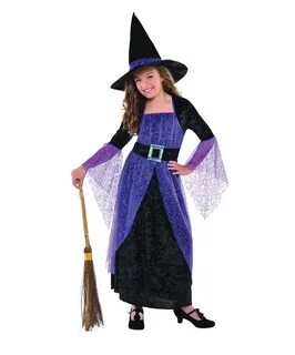 Детский костюм ведьмы в классическом стиле: платье, шляпа, п