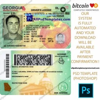 Georgia Driver License Template All Psd Templates All in one