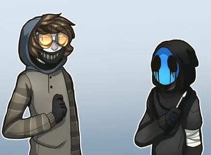 Drawn eyeless jack profiles - Pencil and in color drawn eyel