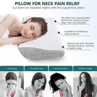 Neck Head Support Firm Orthopaedic Nights Contour Memory Foam Pillow Zip Co...