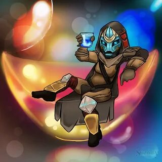 Cayde-6 drinking by Snowlly, автор: Snowlly Сообщество Bungi