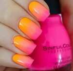 #orange #ombre #nails #pinkPink orange ombre nails nails in 