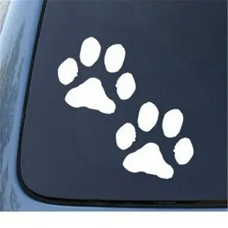 2PCS PAW PRINTS Puppy Dog Car, Truck, Notebook, Vinyl Die Cu
