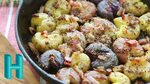Smashed Roasted Potatoes with Bacon, Mustard and Thyme - Hil