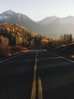 ITAP of a Colorado mountain road. City lights photography, C