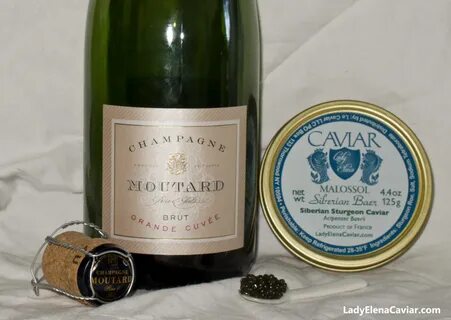 Champagne Moutard and Caviar - Lady Elena Caviar