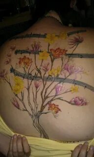 2/3rds finished! Tattoo flowers tree magnolia freesia honeys