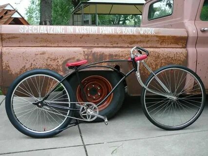 streched Custom bicycle, Bicycle, Rat rod bike