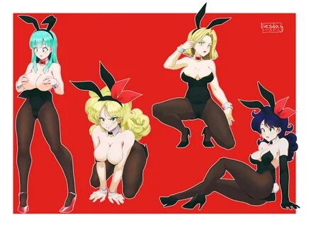 Bulma, Android 18, and Launch in bunny suits (Ledy) Dragon B