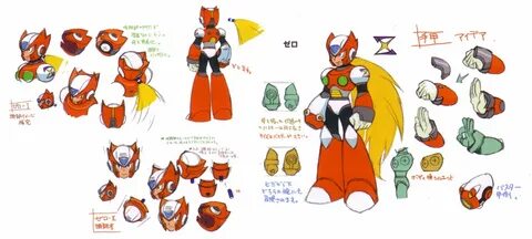 Mega Man Maverick Hunter X Concept Art/Model Sheet of Zero C